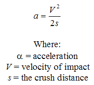 Acceleration based upon crush